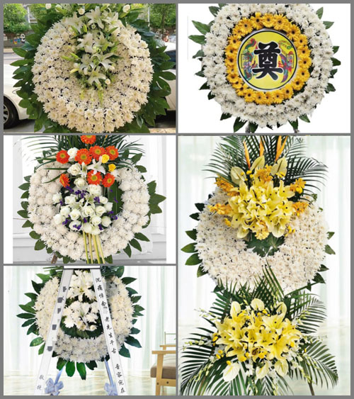 浙江省丽水松阳县大东坝镇山边村花圈速递